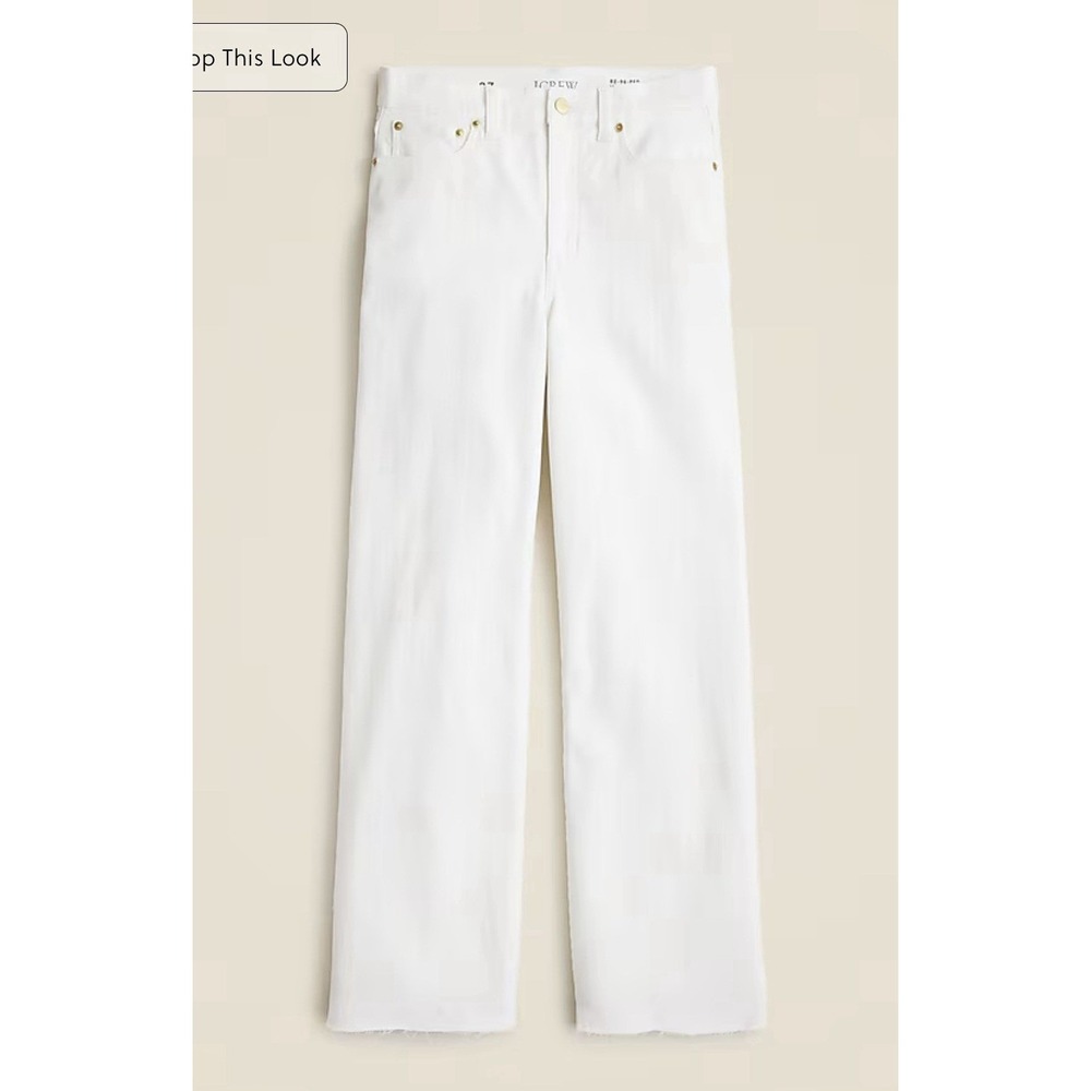 J.CREW Slim-wide Jean Size 28 White NEW Coastal Casual Beach Summer Modern CH680 - Picture 3 of 16